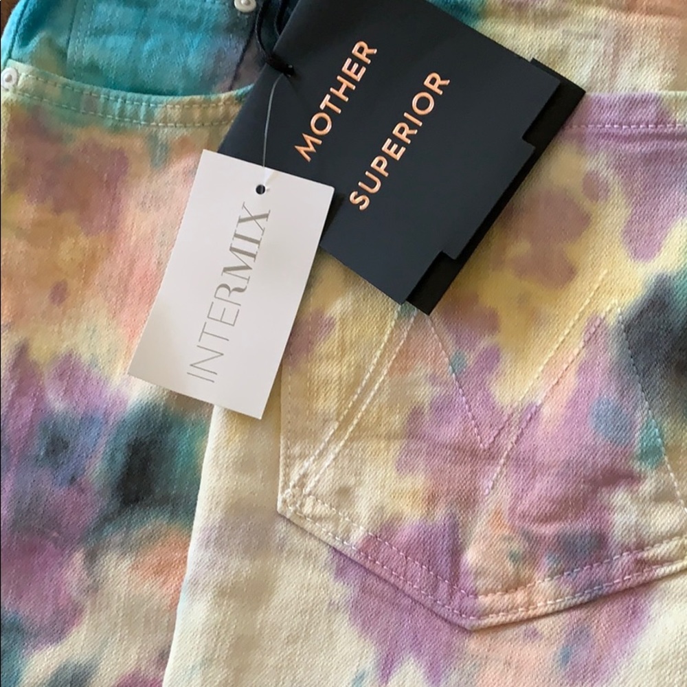 Mother The Tripper swirling secrets tie dye jeans